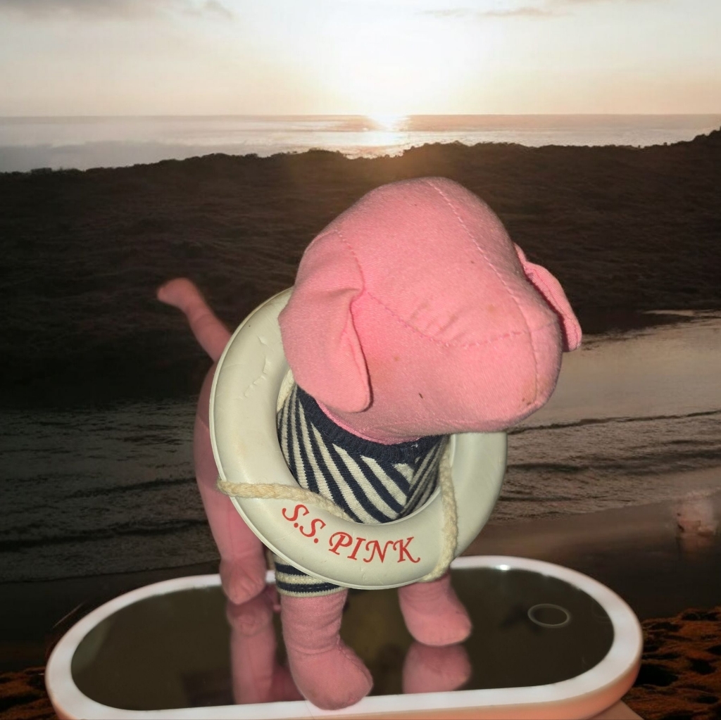 Vs Pink Standing S.S. Sailor Living Good Life Plush Dog-Tag Attchd- Collectible